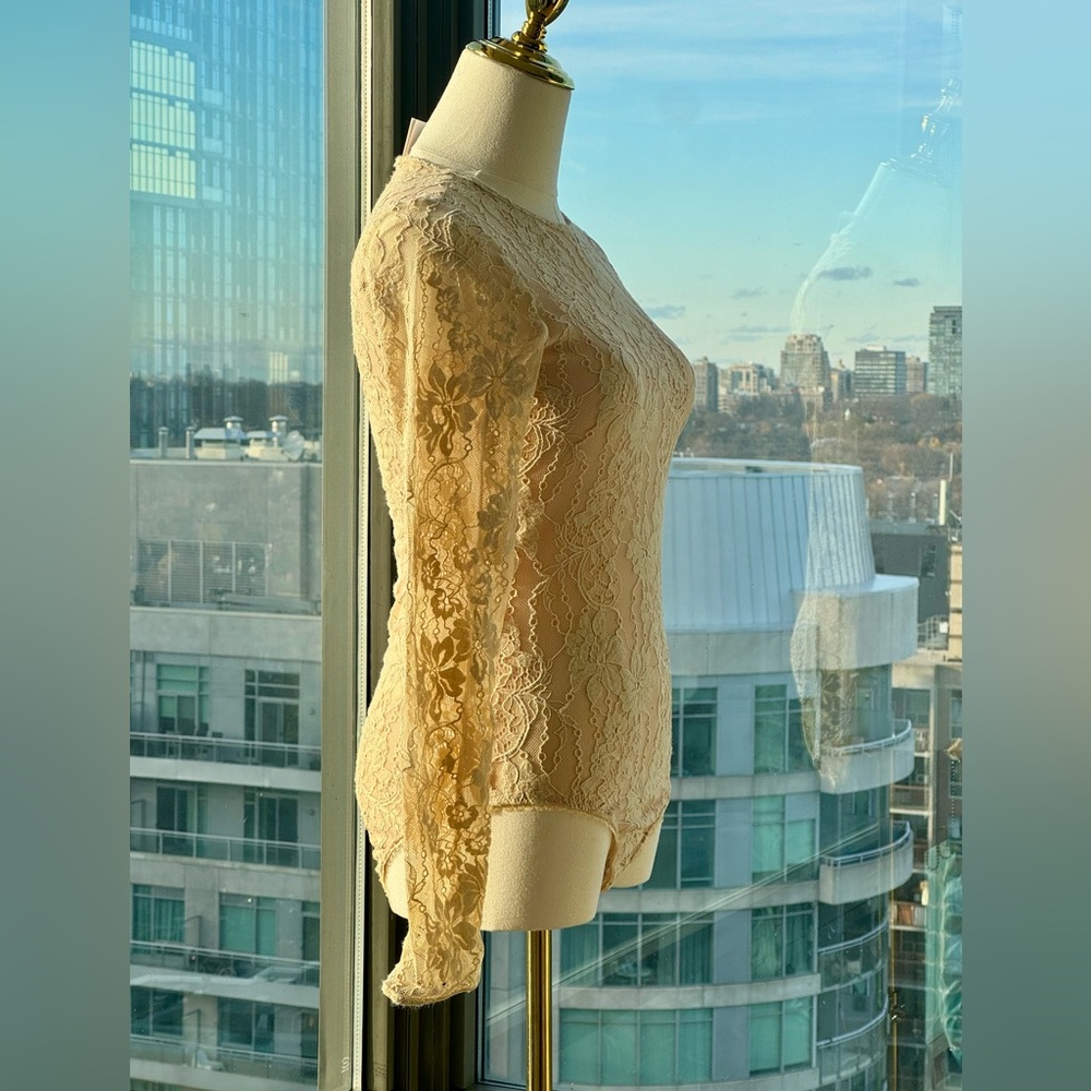 Zimmermann Beige Lace Long-Sleeve Bodysuit - Picture 8 of 16